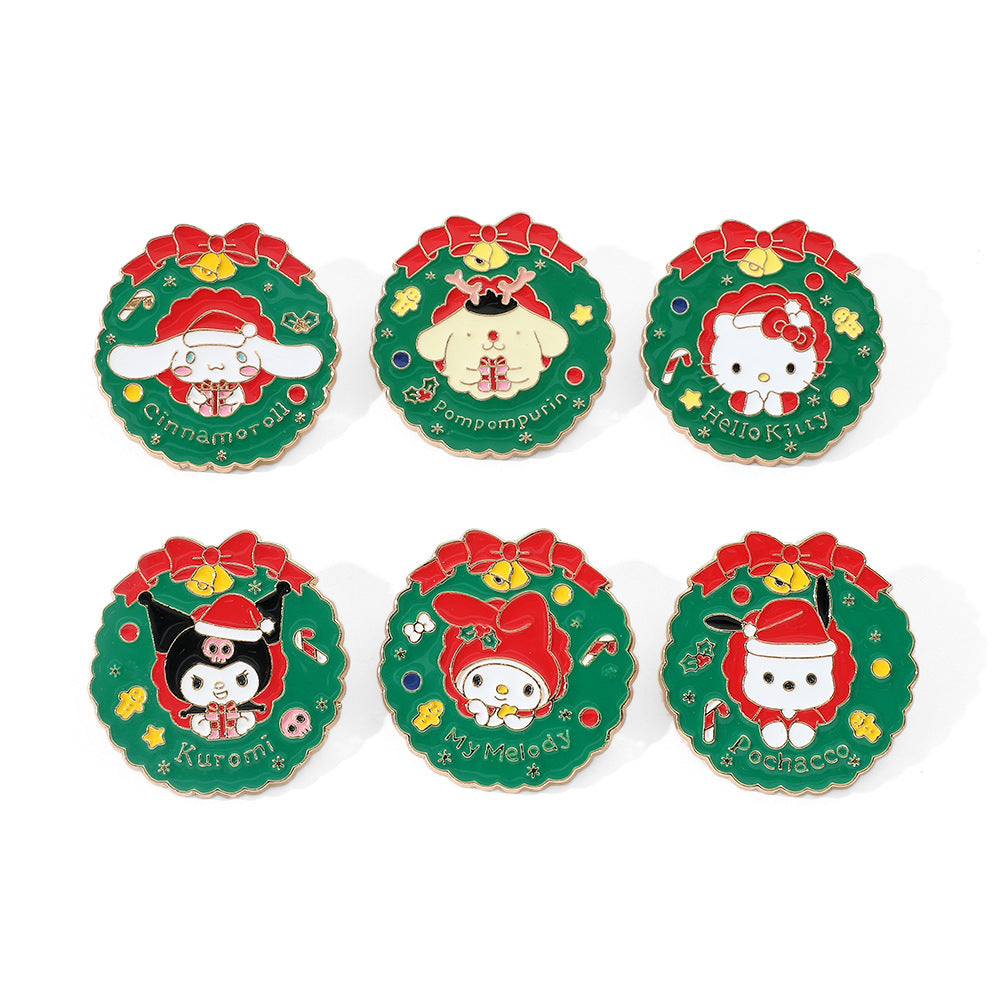 Cartoon Figure Christmas Pin