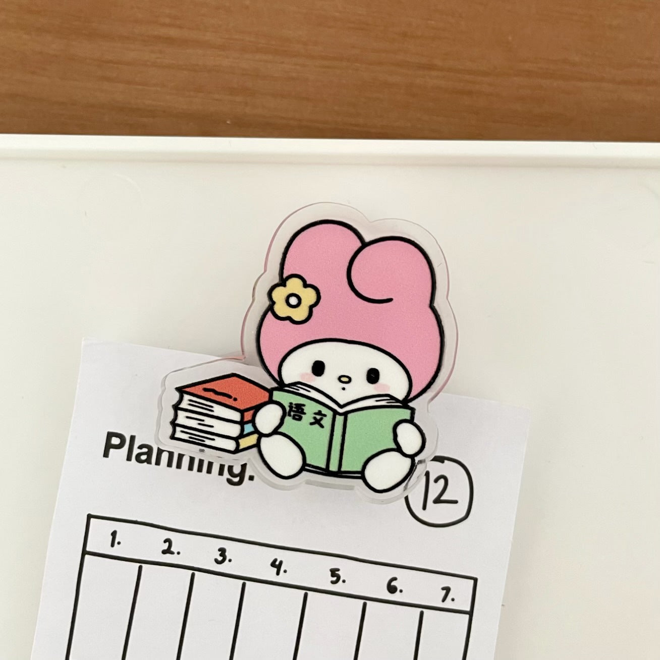 Kawaii Read book Design Paper Clip