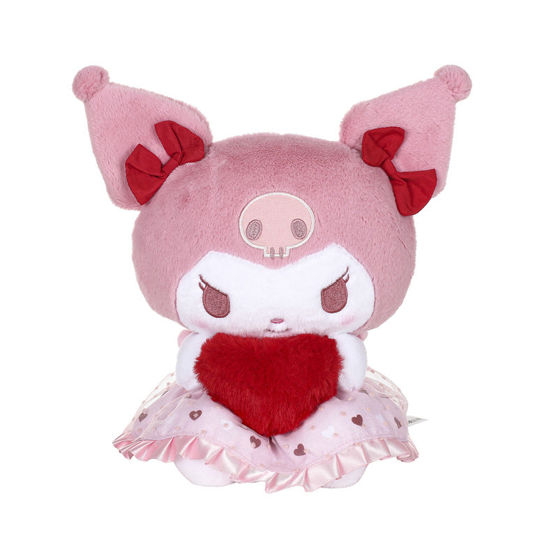 Cartoon Red Heart Plush Toy 8in SK570