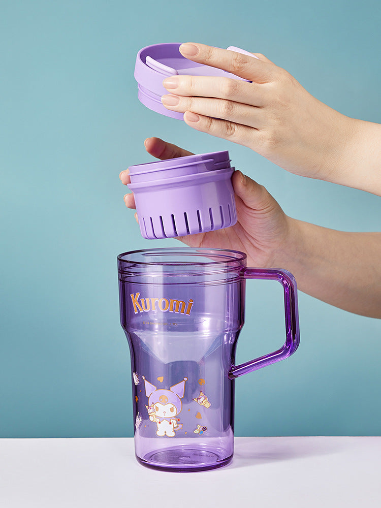 Cartoon Straw Handle Cup 750ml