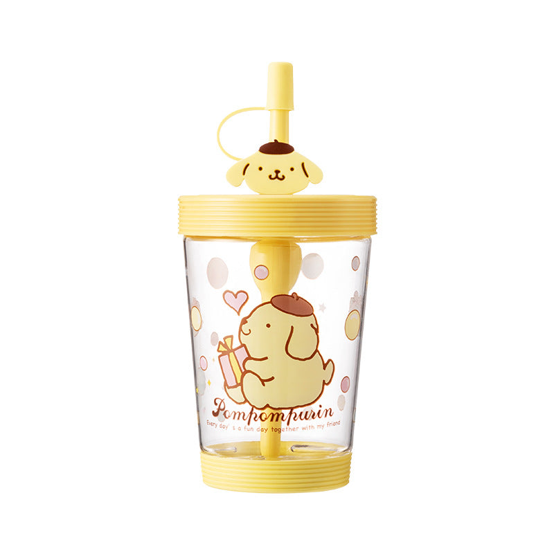 Cute Straw Water Bottle(535ml)
