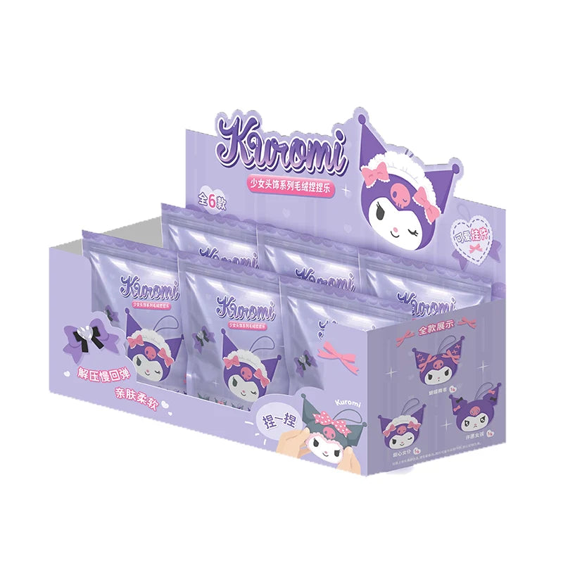 Girls Toy Series Decompression Bag Squeeze Kuromi Blind Headdress Plush
