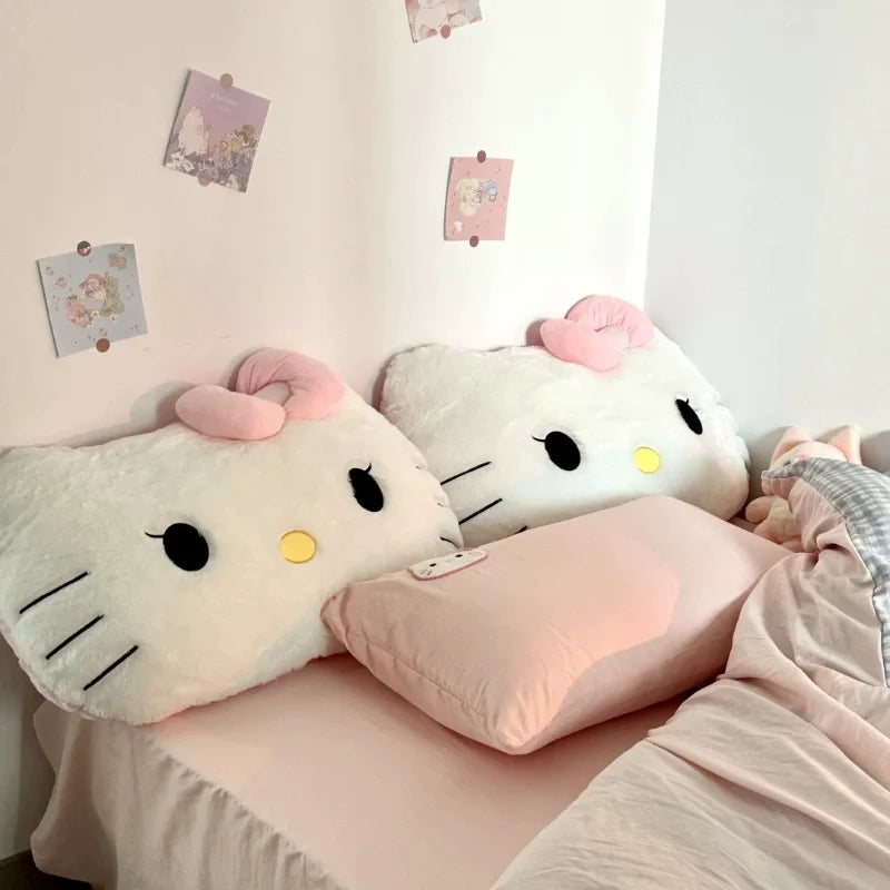 Pink Kitty Head Pillow 31inch