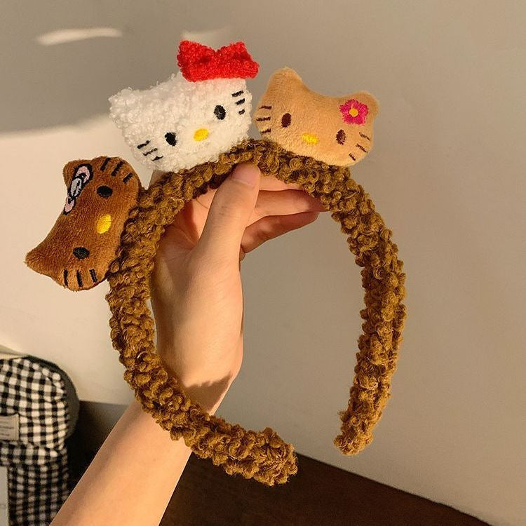 Kitty Hawaiian Cute Plush Hair Hoop