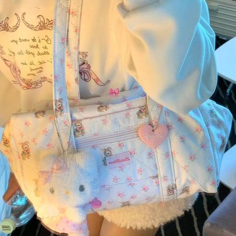Sweet Floral Trip Tote Bag KI632