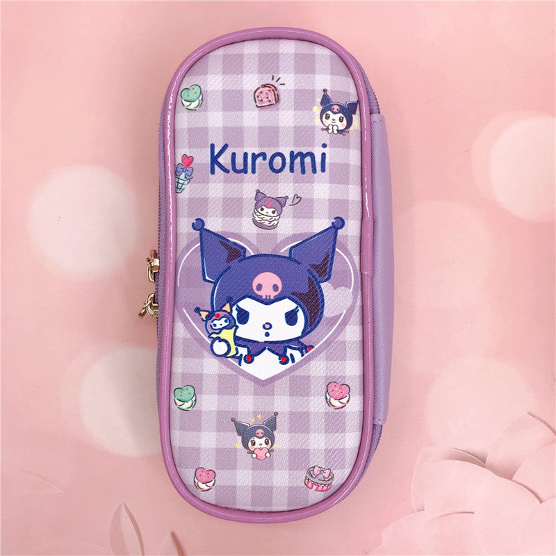Kawaii Plaid Pencill Bag