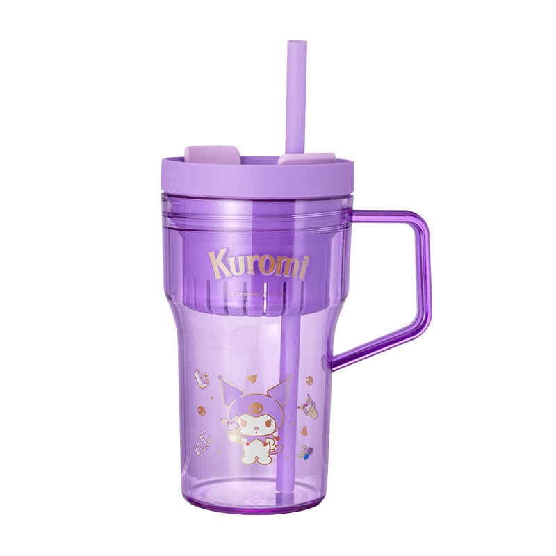 Cartoon Straw Handle Cup 750ml