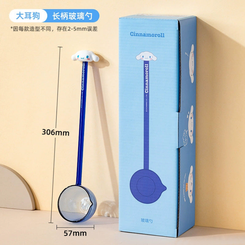 Cartoon Long-handled Glass Spoon