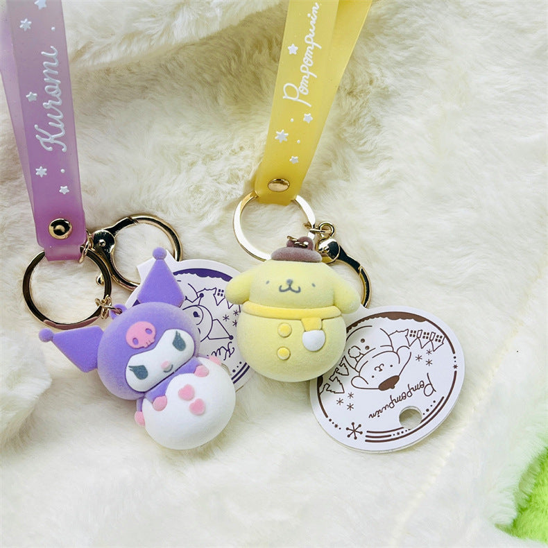 Kawaii Snowman Keychain