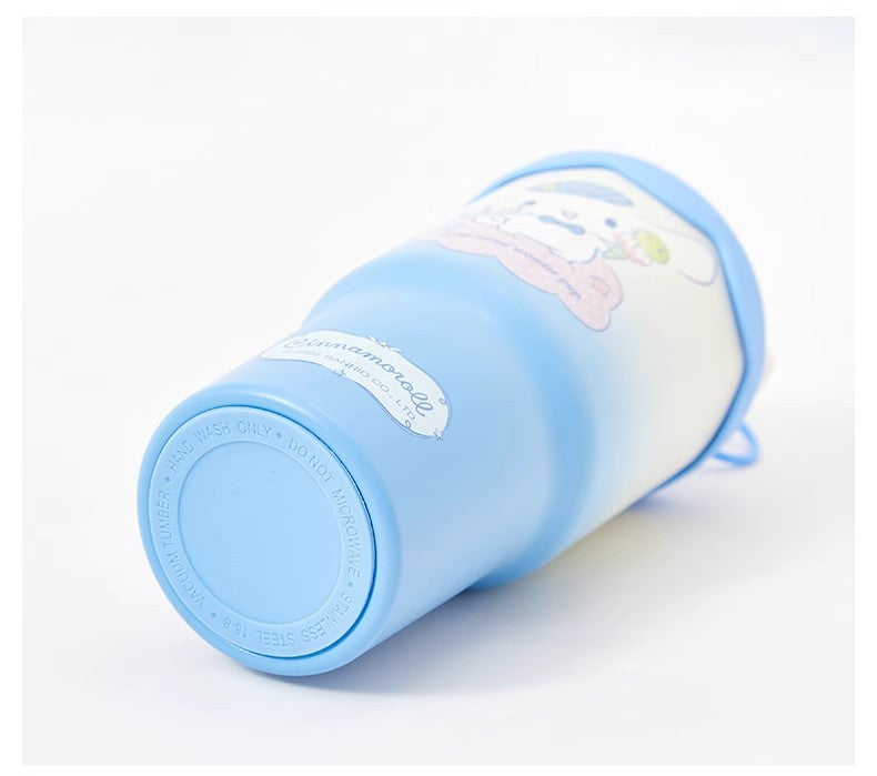 Cute Straw Stainless Steel Water bottle 580ml