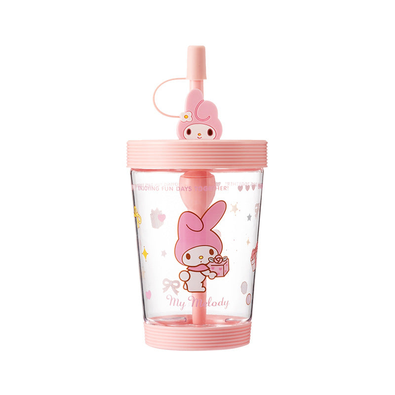 Cute Straw Water Bottle(535ml)