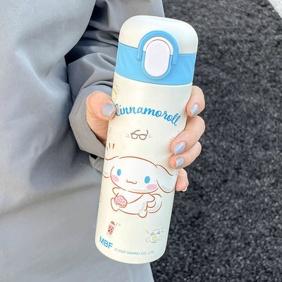 Bouteille isotherme en paille de dessin animé 420 ml