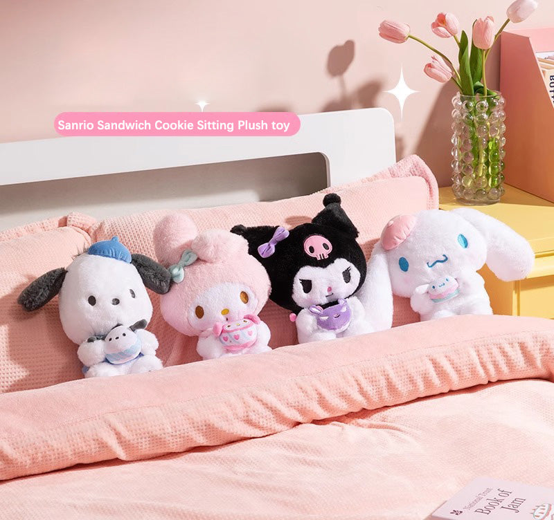 Cute Sandwich Cookie Sitting Plush Toy