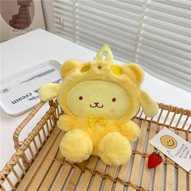 Mini sac à dos en peluche de dessin animé