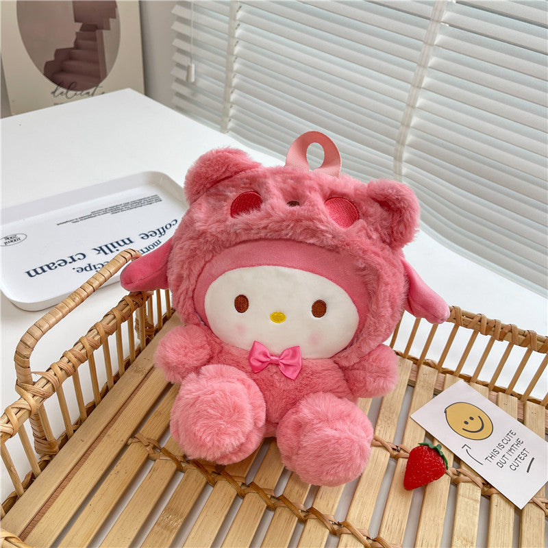 Mini sac à dos en peluche de dessin animé