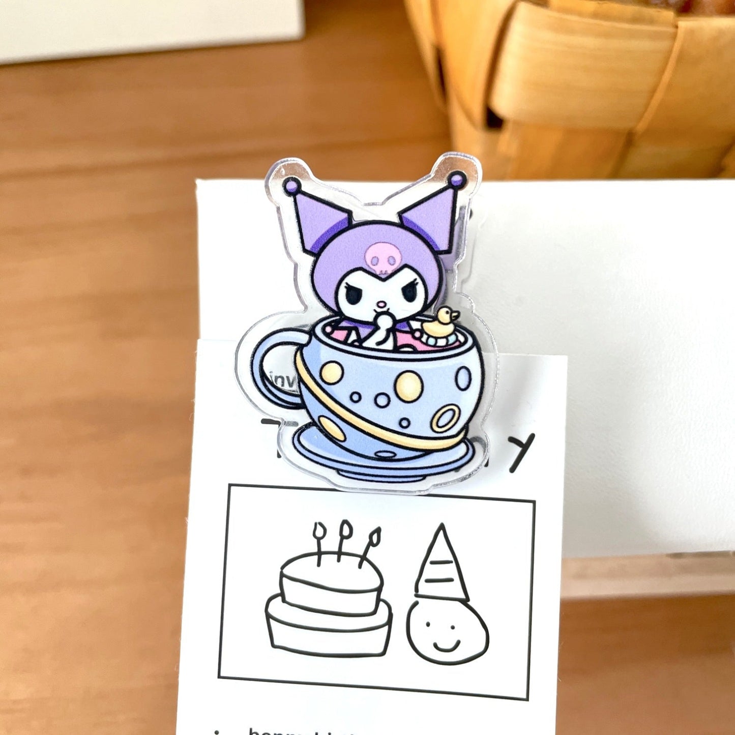 Trombone à motif de tasse kawaii