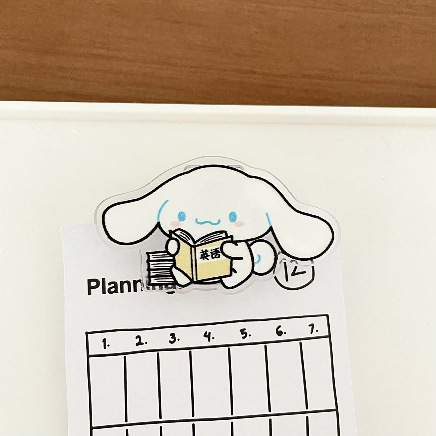Kawaii Read book Design Paper Clip