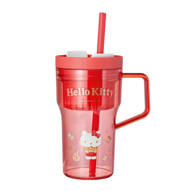 Cartoon Straw Handle Cup 750ml