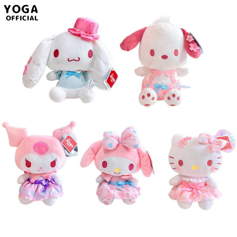Cartoon Peach Blossoms Plush Toy 7in