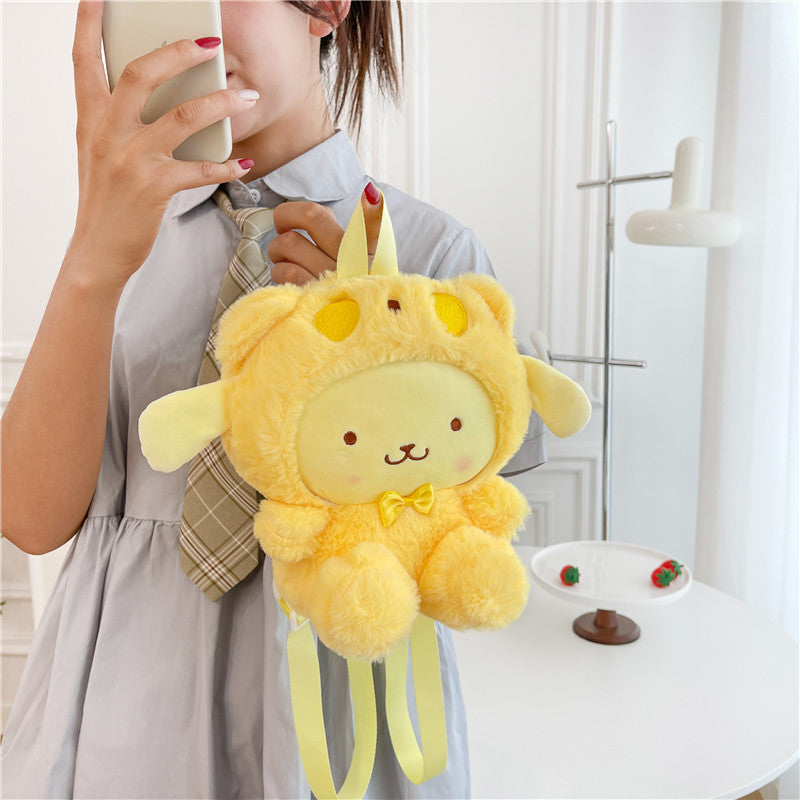 Mini sac à dos en peluche de dessin animé