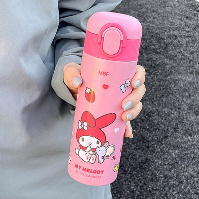 Bouteille isotherme en paille de dessin animé 420 ml
