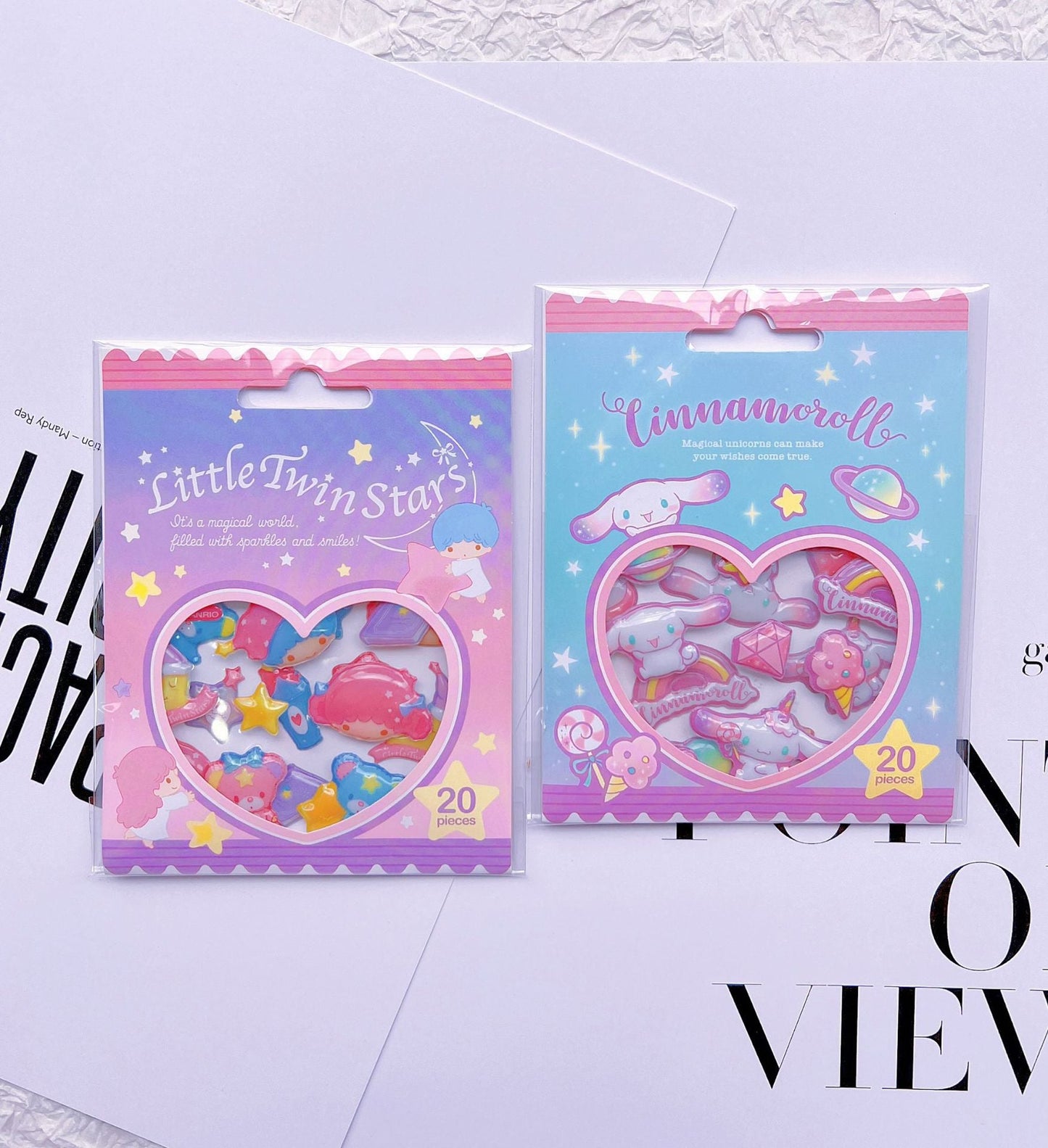 Cartoon Pink 3D Stickers