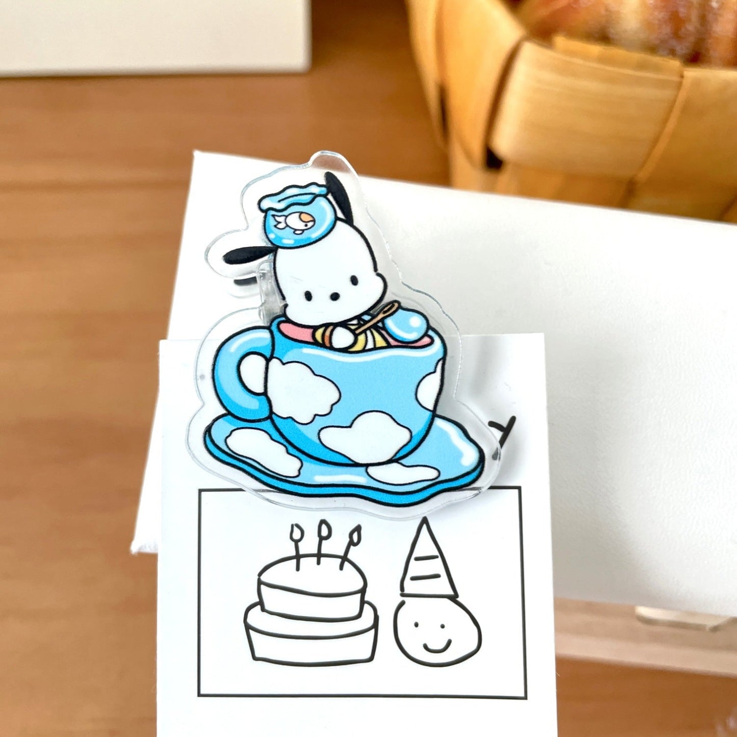 Trombone à motif de tasse kawaii