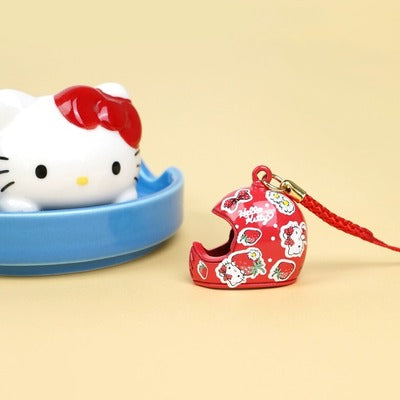 Porte-clés clochette au design de casque mignon
