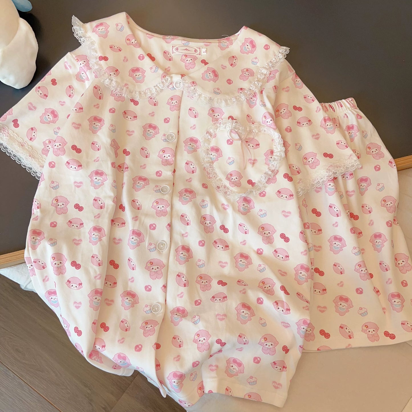 Süßer rosa Melo-Schlafanzug KI475