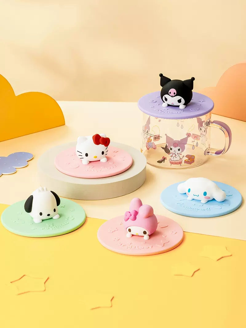Cartoon Silicone Cup Lids