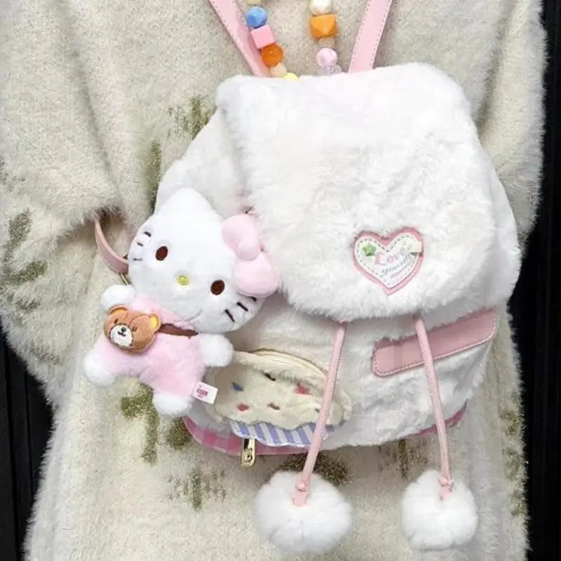 Rosa Herz Plüsch Rucksack - Kimi