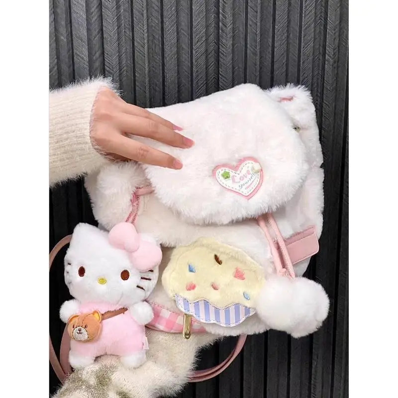 Rosa Herz Plüsch Rucksack - Kimi