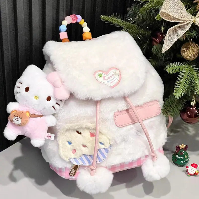 Rosa Herz Plüsch Rucksack - Kimi