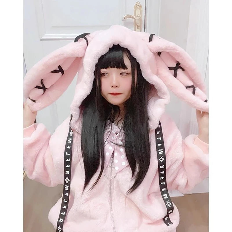 Cute Soft Black Faux Fur Coat KI718