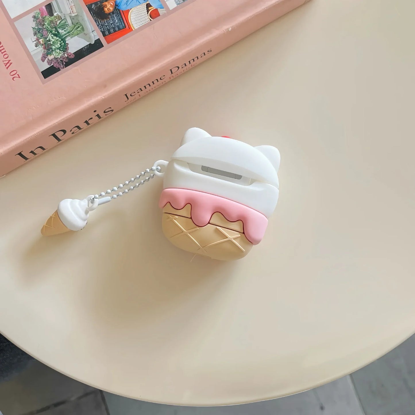 Kawaii Kitty Ice Cream AirPods Case
