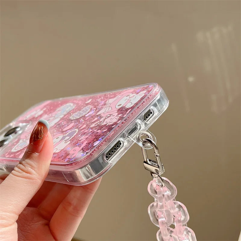 Cartoon Quicksand With Chain iPhone Case