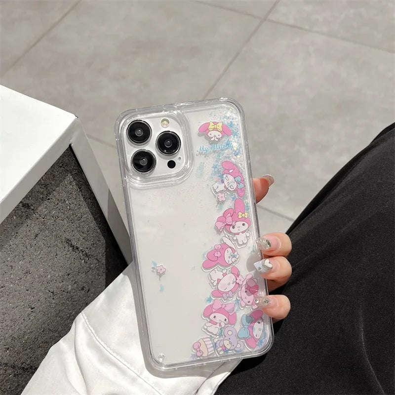 Melo Sparkly Quicksand iPhone Case