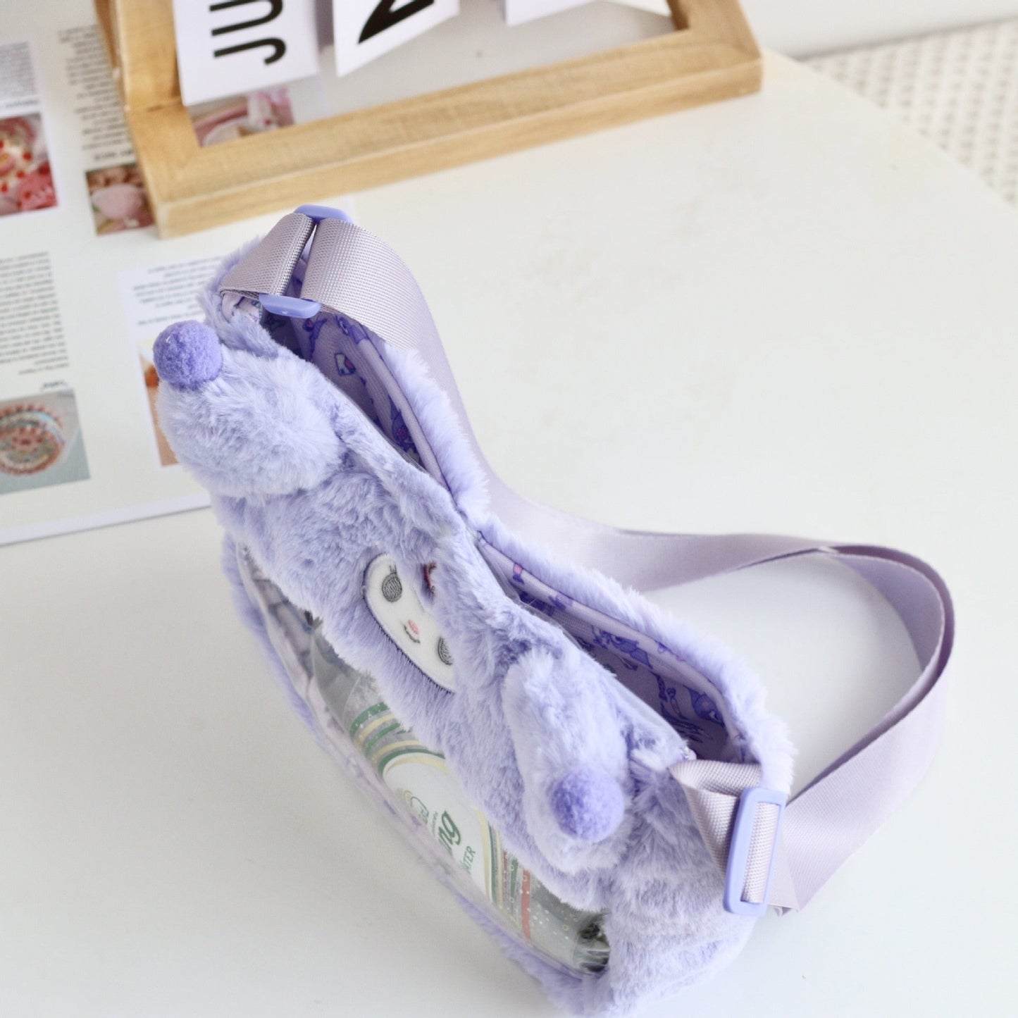 Cartoon Plush Bag With Keychain