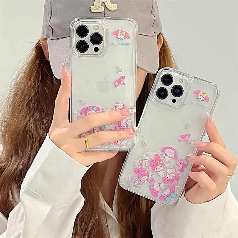 Melo Sparkly Quicksand iPhone Case