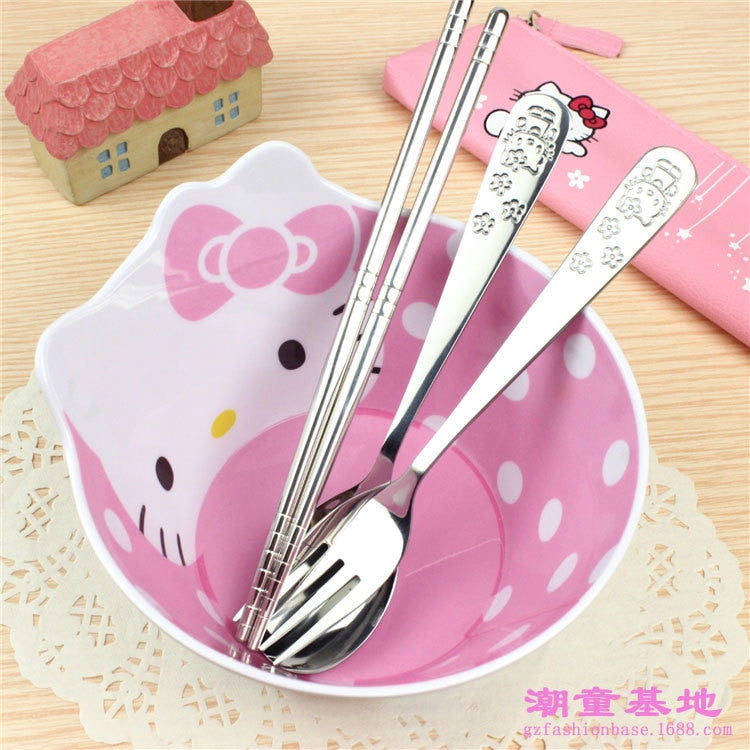 Kawaii Kitty Tableware Set