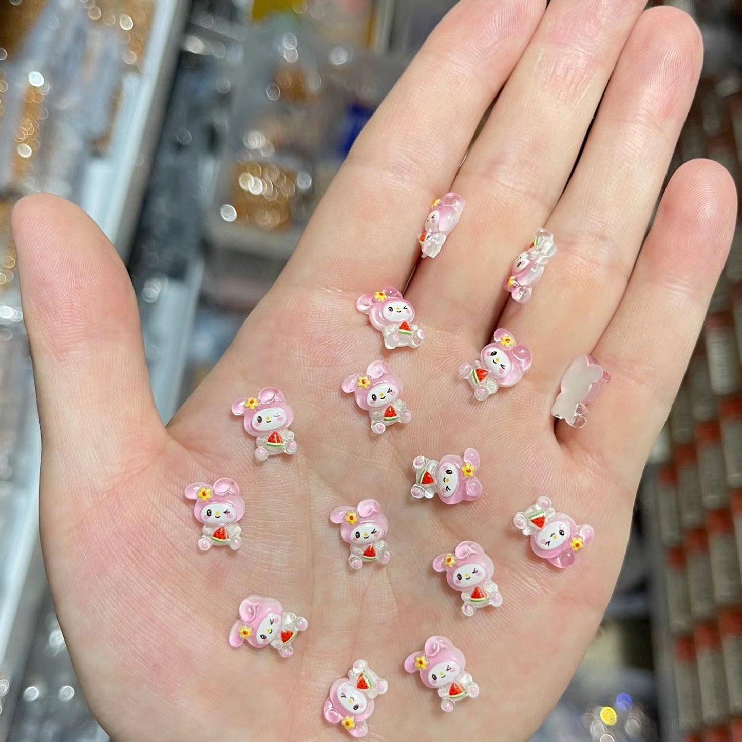 Strawberry Pink Melo Nail Art
