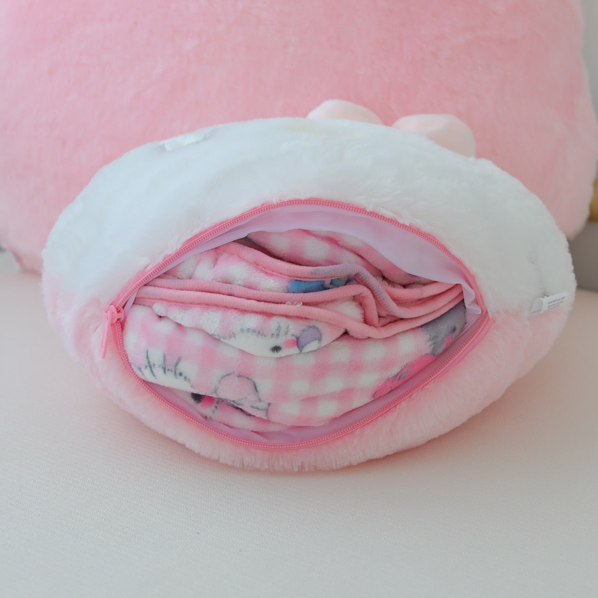 Kawaii Kitty Pillow and Blanket