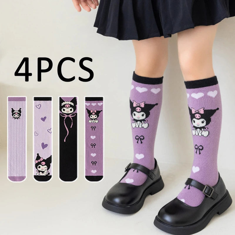 4pcs Kruo Purple Socks