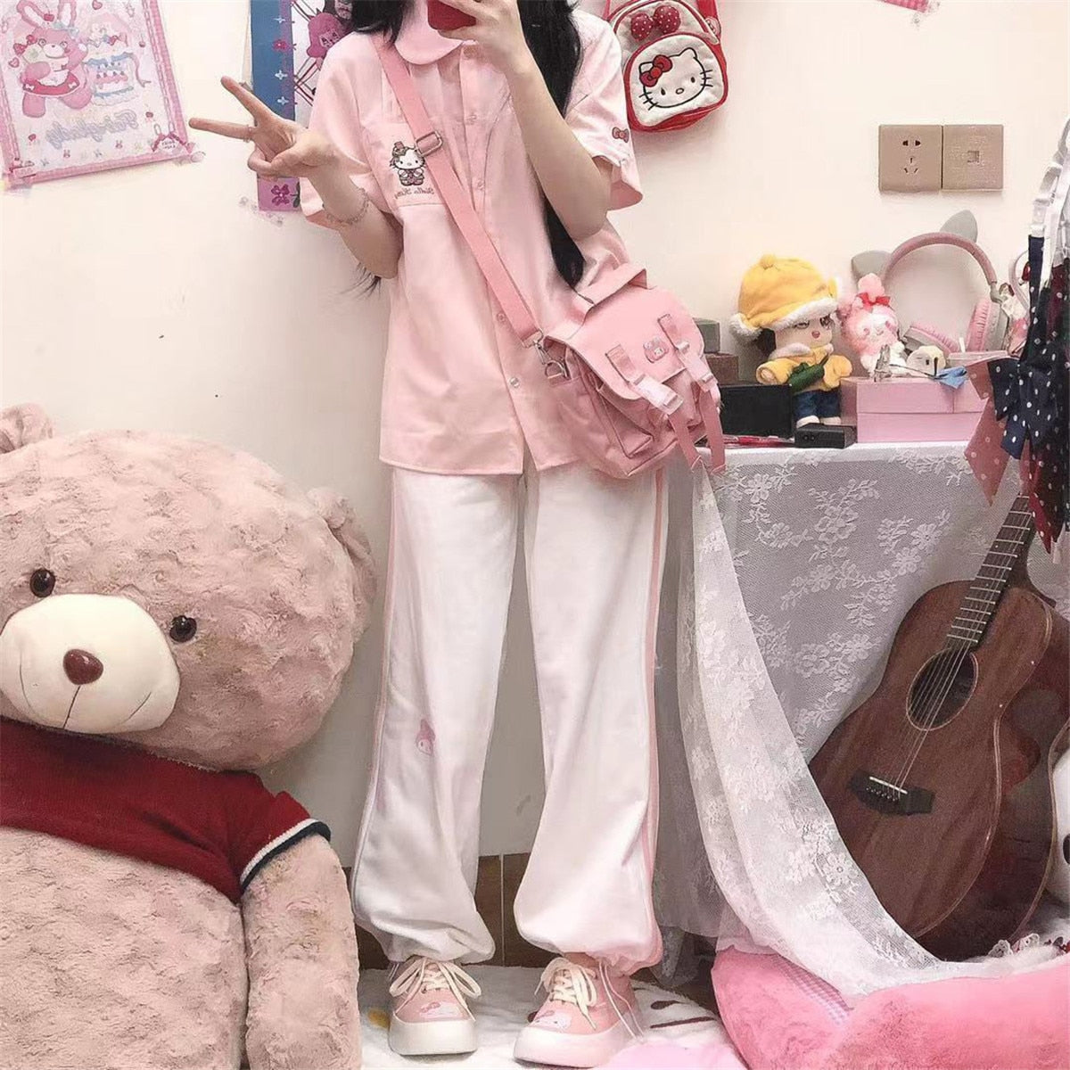 Melo Pink Loose Pants
