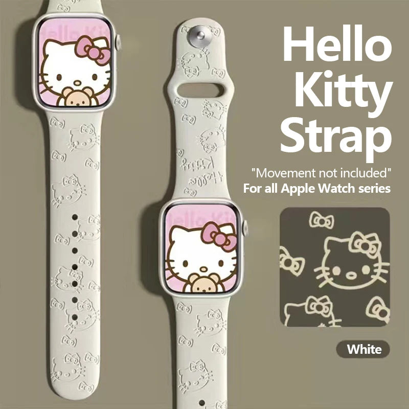 Kitty Stitch Silicone Strap iWatch Band KI739