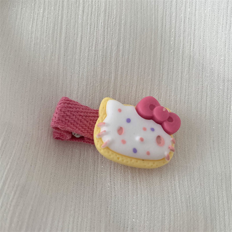 Pinces à cheveux en forme de biscuits Pink Kitty