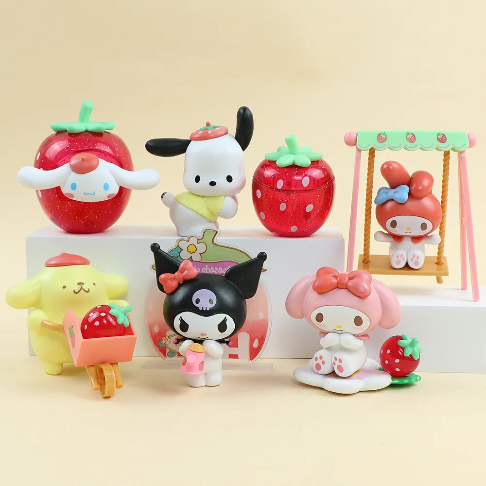 Cartoon Strawberry Estate Series Figure