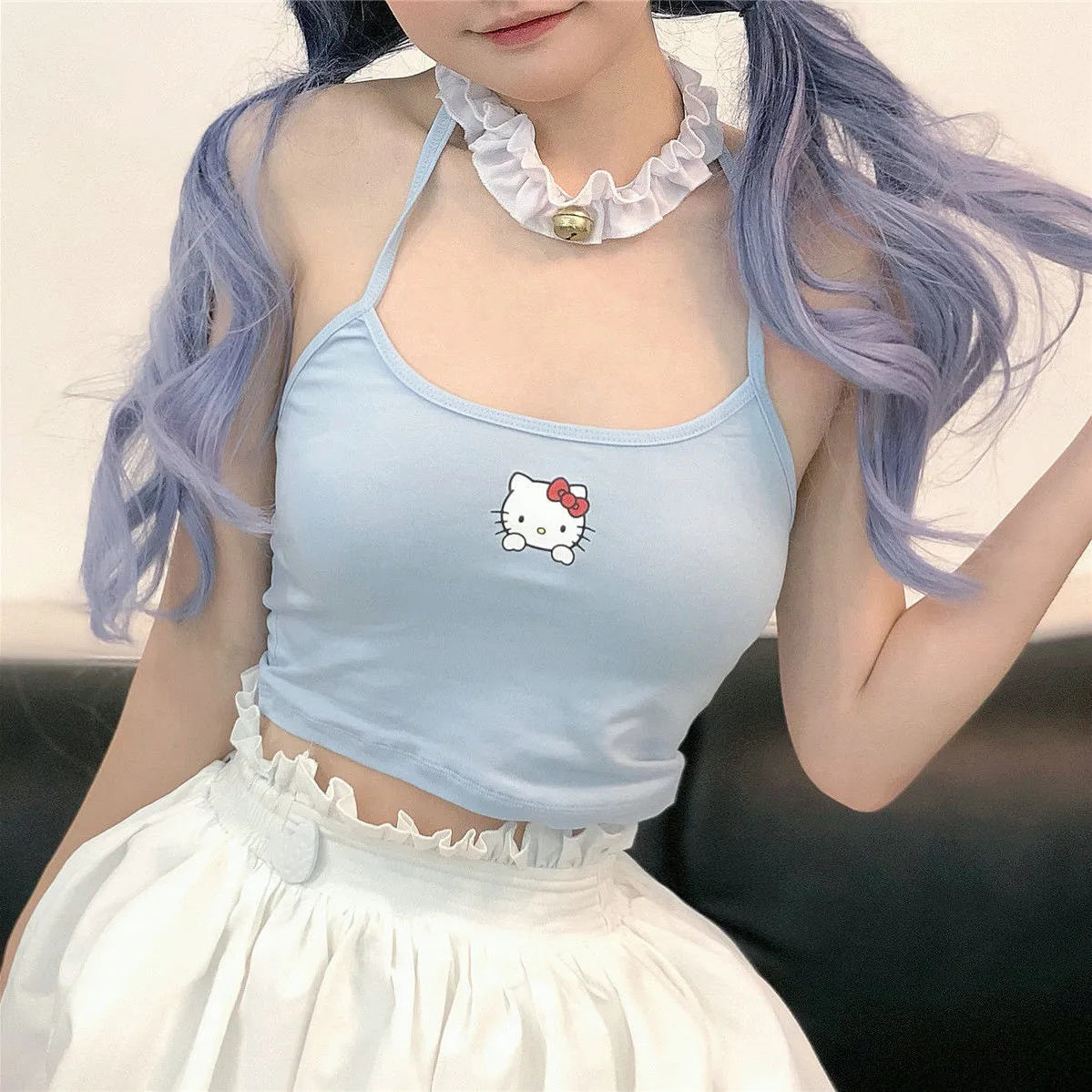 Kawaii Soft Kitty Crop Top