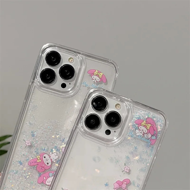 Melo Sparkly Quicksand iPhone Case