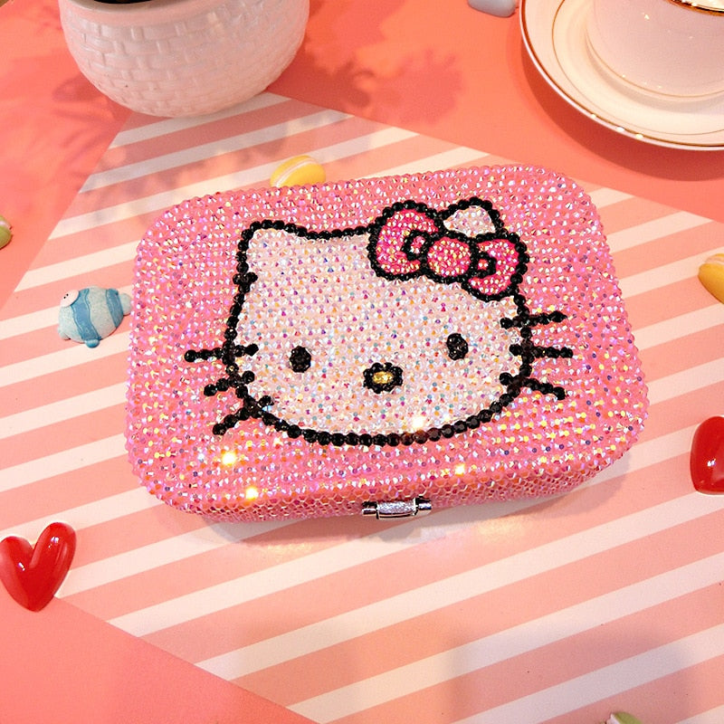 Kitty Rhinestones Jewelry Box